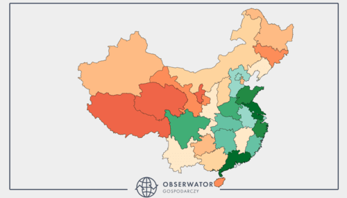 Najbogatsze prowincje Chin. Wybrzeże robi na resztę kraju
